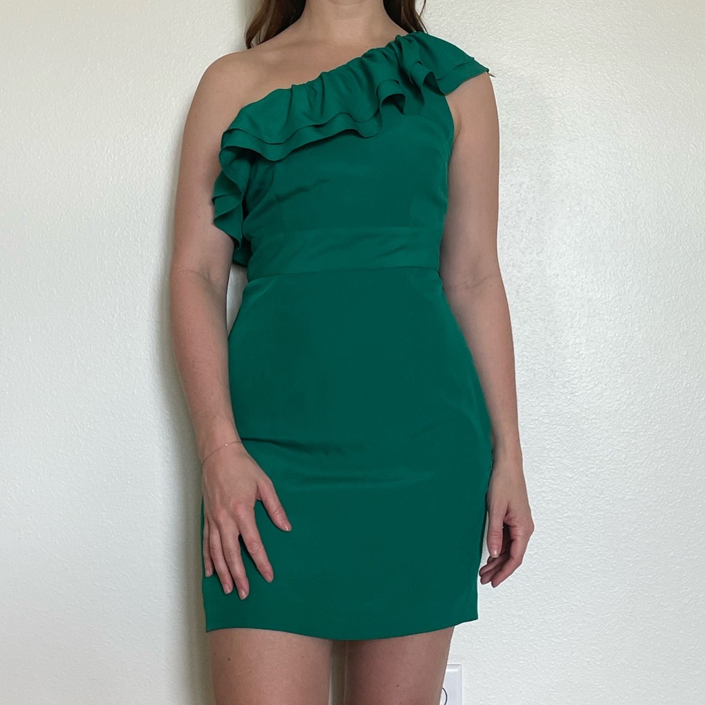 One Shoulder Ruffle Dress